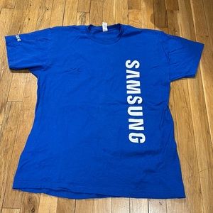 Samsung Blue Women’s Or Men’s Logo tee shirt top